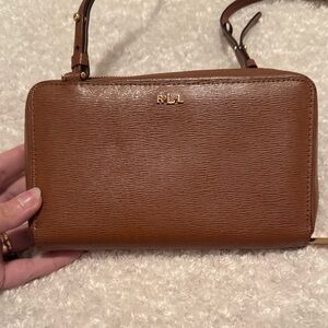 Brown Leather Ralph Lauren Crossbody Bag